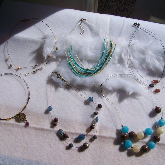 Set of 6 String Necklaces - Picture 1 of 7